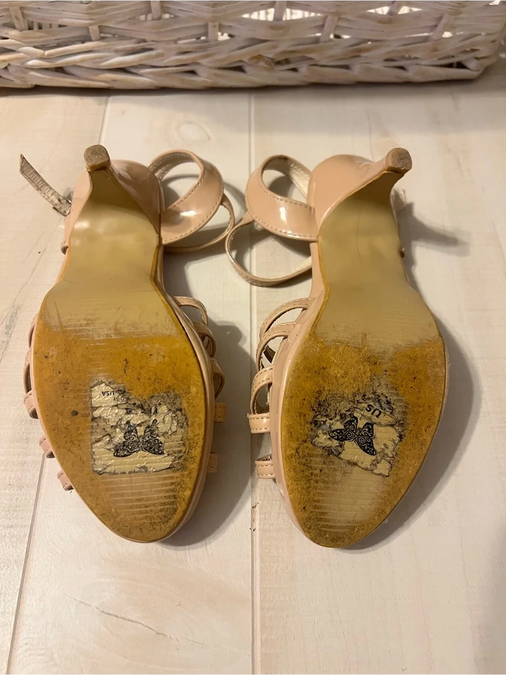 Marc Defang Kids Beige Strappy Sandals with Ankle Buckle